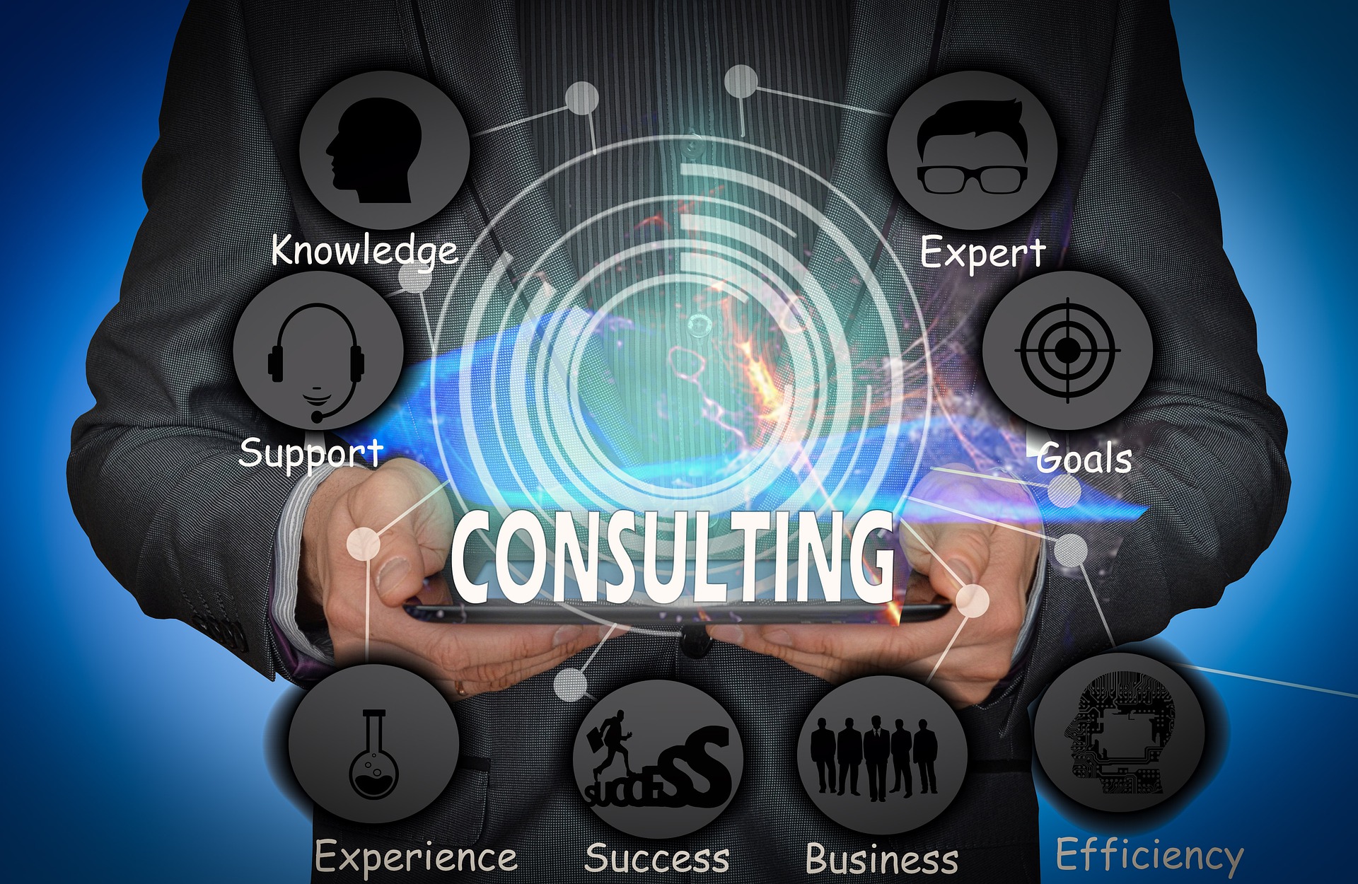 Strategische und operative Vertriebsberatung bzw. Consulting, um die Zielgruppen bzw. die Kunden auf jeder Stufe der der Wertschöpfungskette zu erreichen.